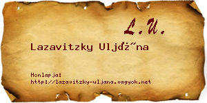 Lazavitzky Uljána névjegykártya