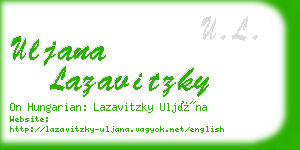 uljana lazavitzky business card